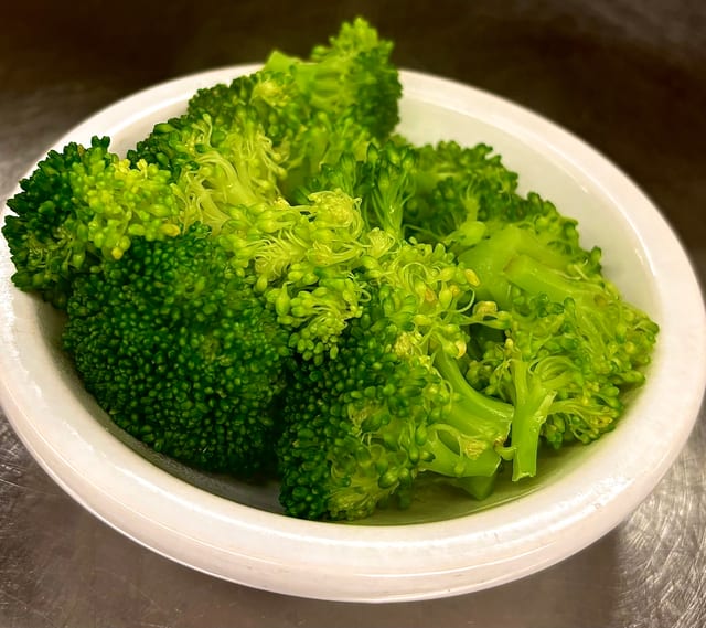 Steamed Broccoli.